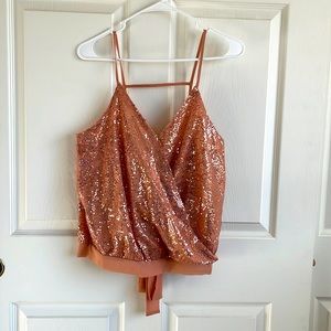 Willow & Root, MED Blush and sequined tank.